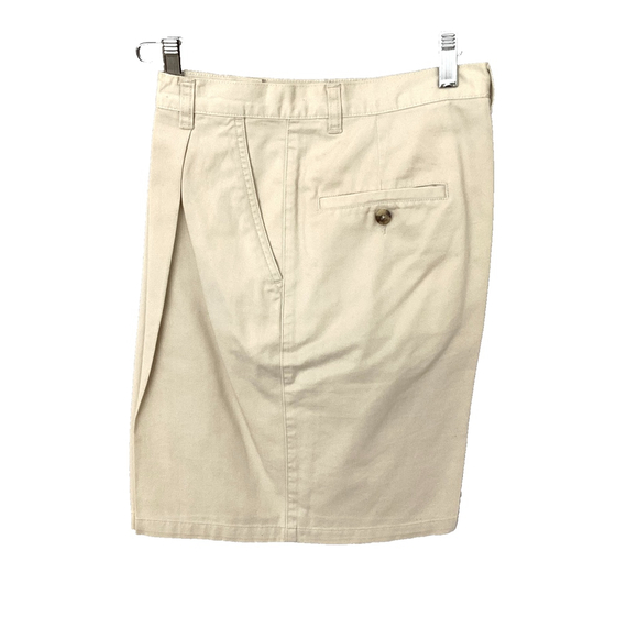 Charter Club Vintage Khaki/Cream Shorts High Waisted Pleated Size 10 - Picture 5 of 8